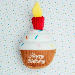 Birthday Cupcake Squeaky Snuffle Dog Toy