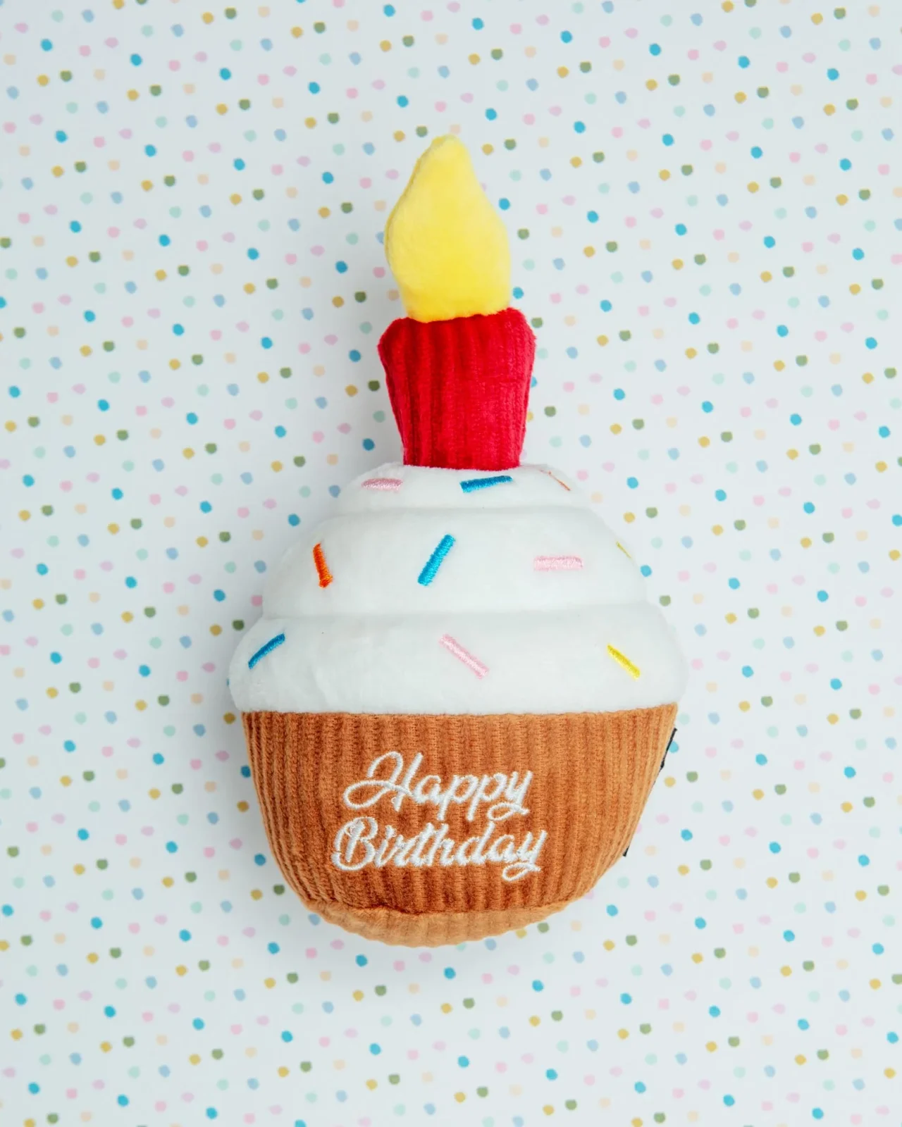 Birthday Cupcake Squeaky Snuffle Dog Toy