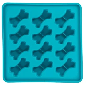 Messy Mutts Dog Framed Silicone Dog Treat Making Mold, 10 in x 10 in Blue
