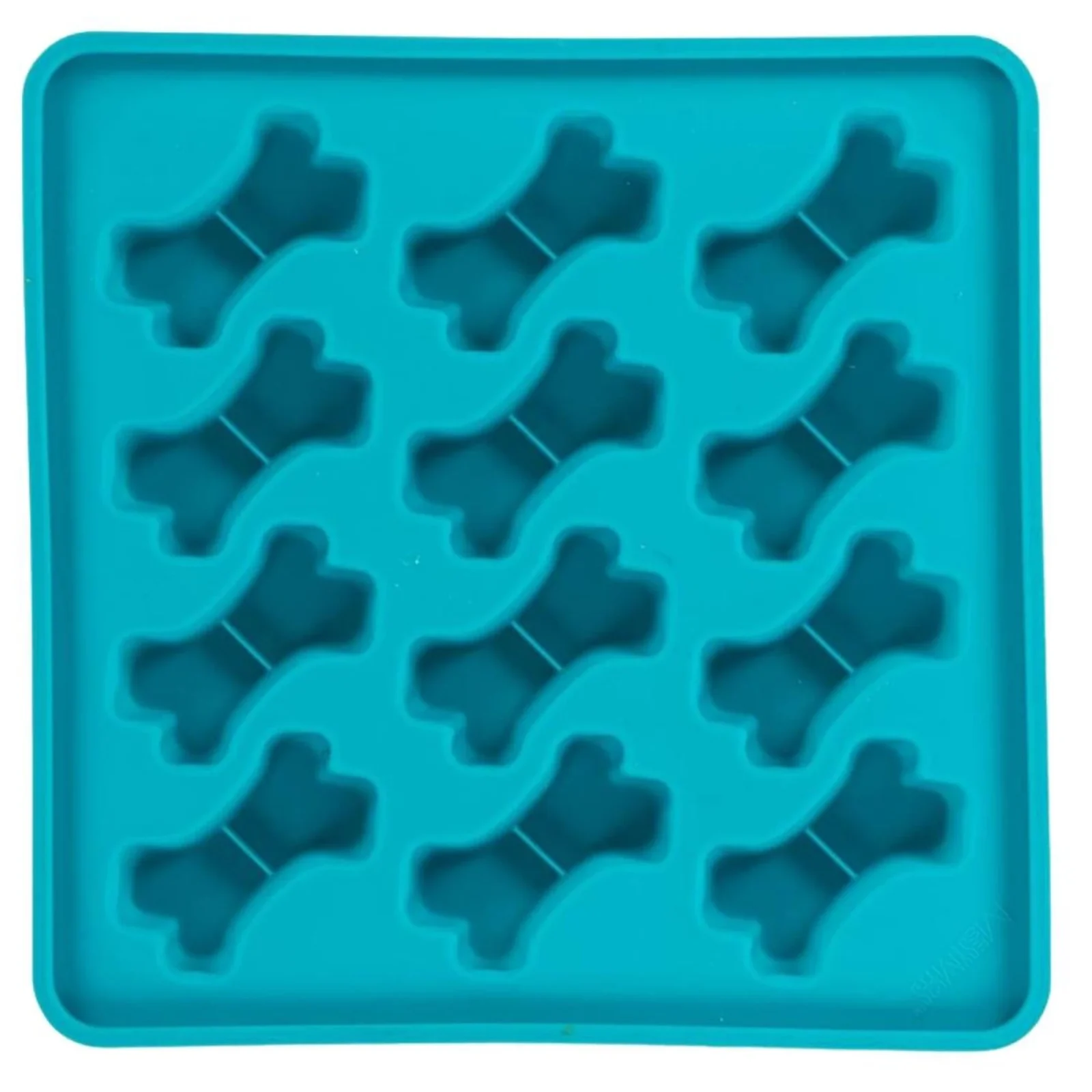 Messy Mutts Dog Framed Silicone Dog Treat Making Mold, 10 in x 10 in Blue