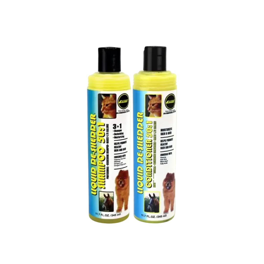 Liquid De-Shedder Shampoo and Conditioner Set 11oz by Wild Animal