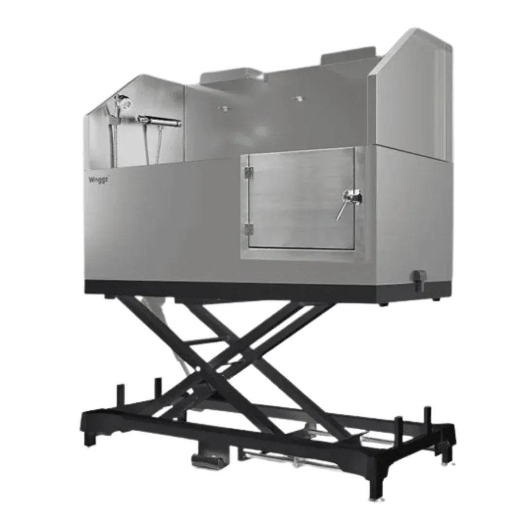 Pre-Order 60" Dog Grooming Electric Tub with Lift-up Door Black by Waggz