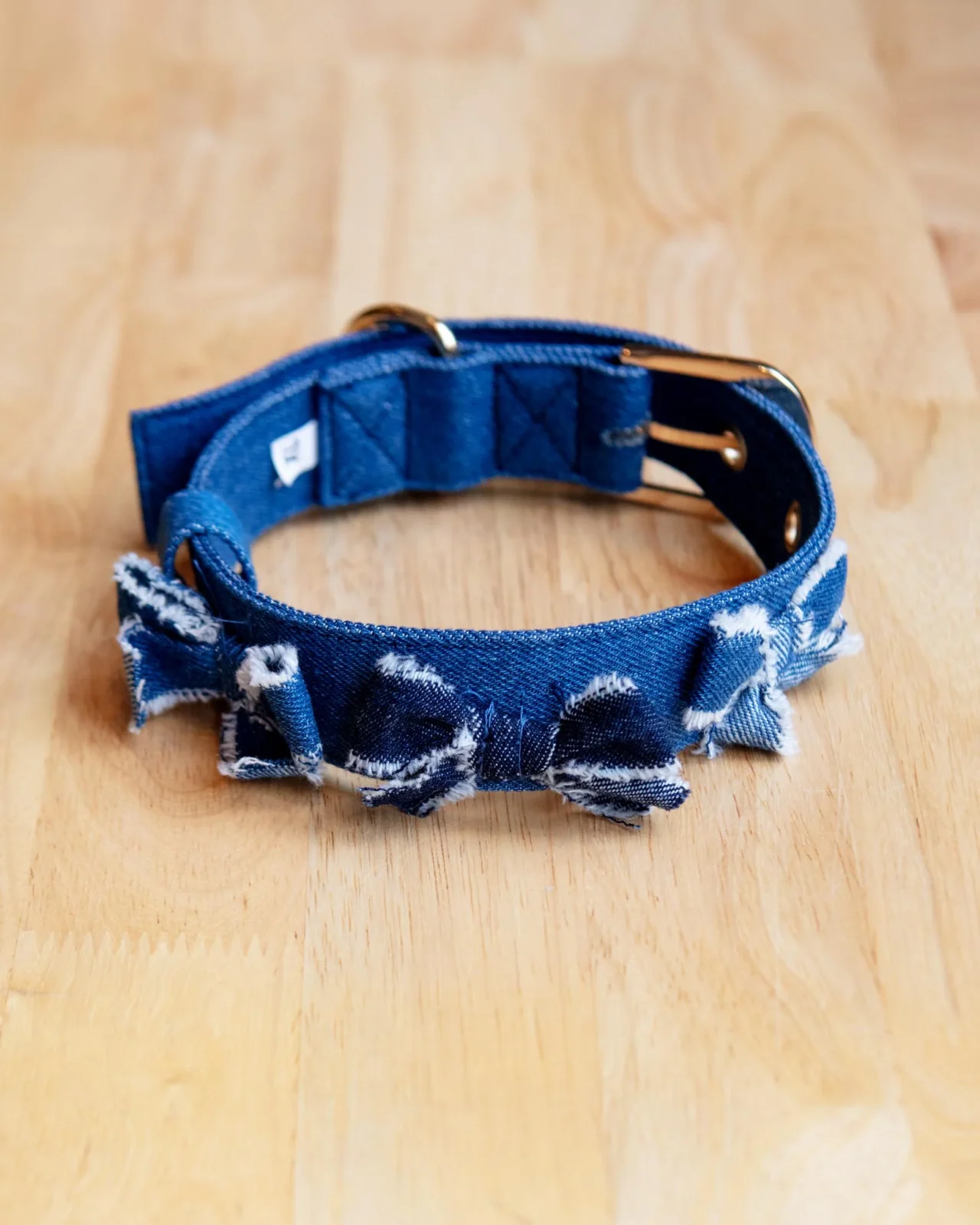 Denim Bow Collar for Dogs (Made in the USA) - Image 2
