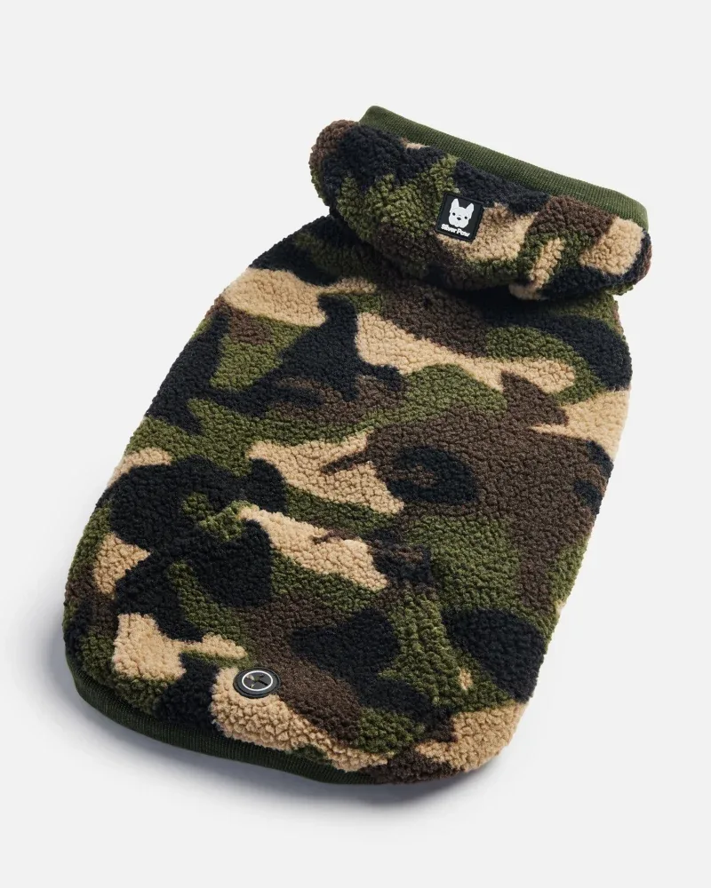 Hunter Sherpa Dog Hoodie in Camo((FINAL SALE))