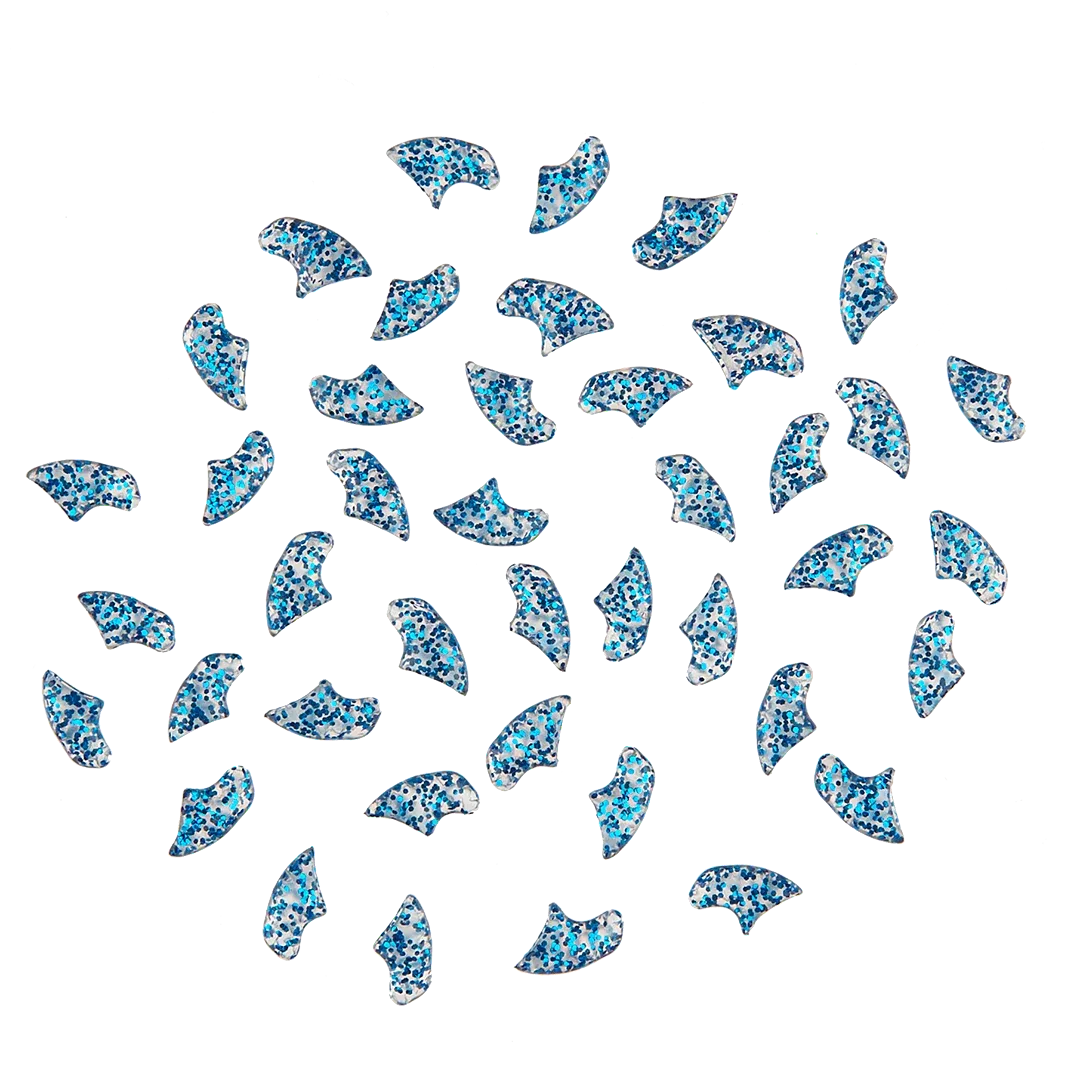 Blue Sparkle Feline Medium Nail Caps by Soft Claws - Image 2