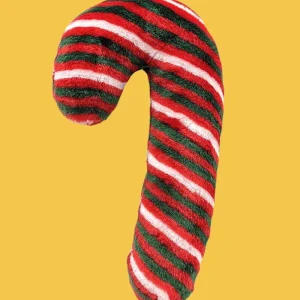 Candy Cane Dog Plush Toy