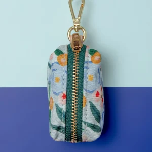 Gathered Print Floral Dog Leash Bag (Made in the USA) <>
