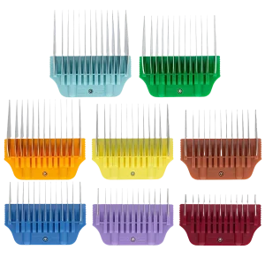 Wide Combs Colored Set of 8 (1/8" through 1") by PetStore.Direct