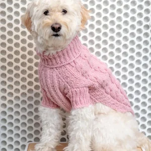 Downtown Roll Neck Dog Sweater in Rose (FINAL SALE)