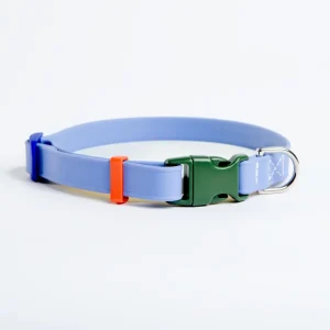A Walk in the Park Dog Collar in Periwinkle Blue (Made in the USA)