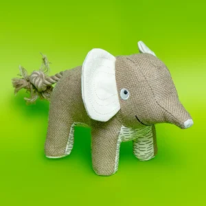 It's in the Trunk Canvas Elephant Dog Toy