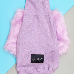 Lilac Faux Fur Dog Top (FINAL SALE)