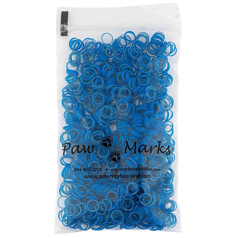 Latex Dog Hair Bands 5/16" Medium Weight Vivid Blue by PawMarks