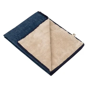 Denim Printed Plush Velour Dog Blanket