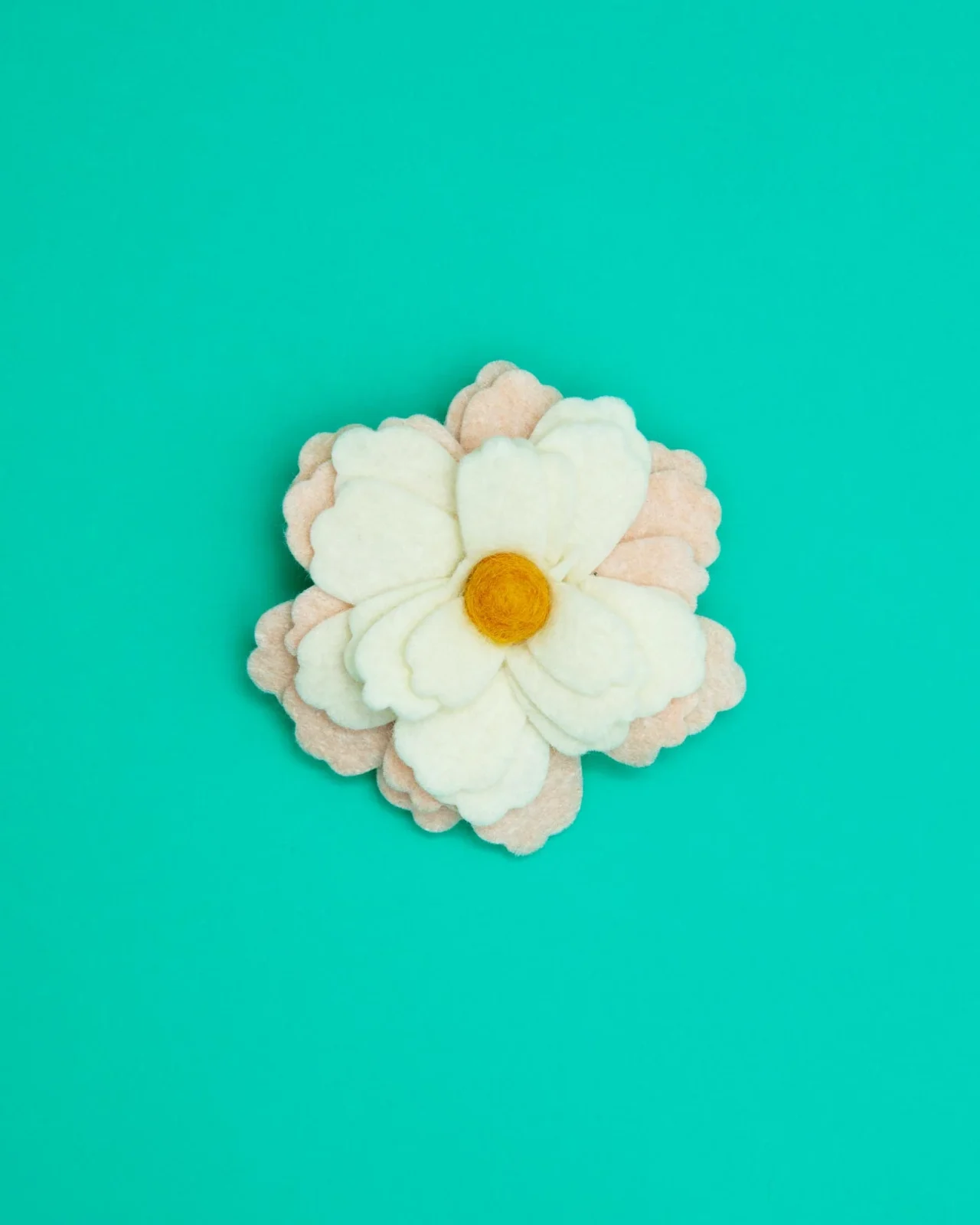 Water Lily Dog Collar Flower In Cream (Made in the USA) (FINAL SALE)
