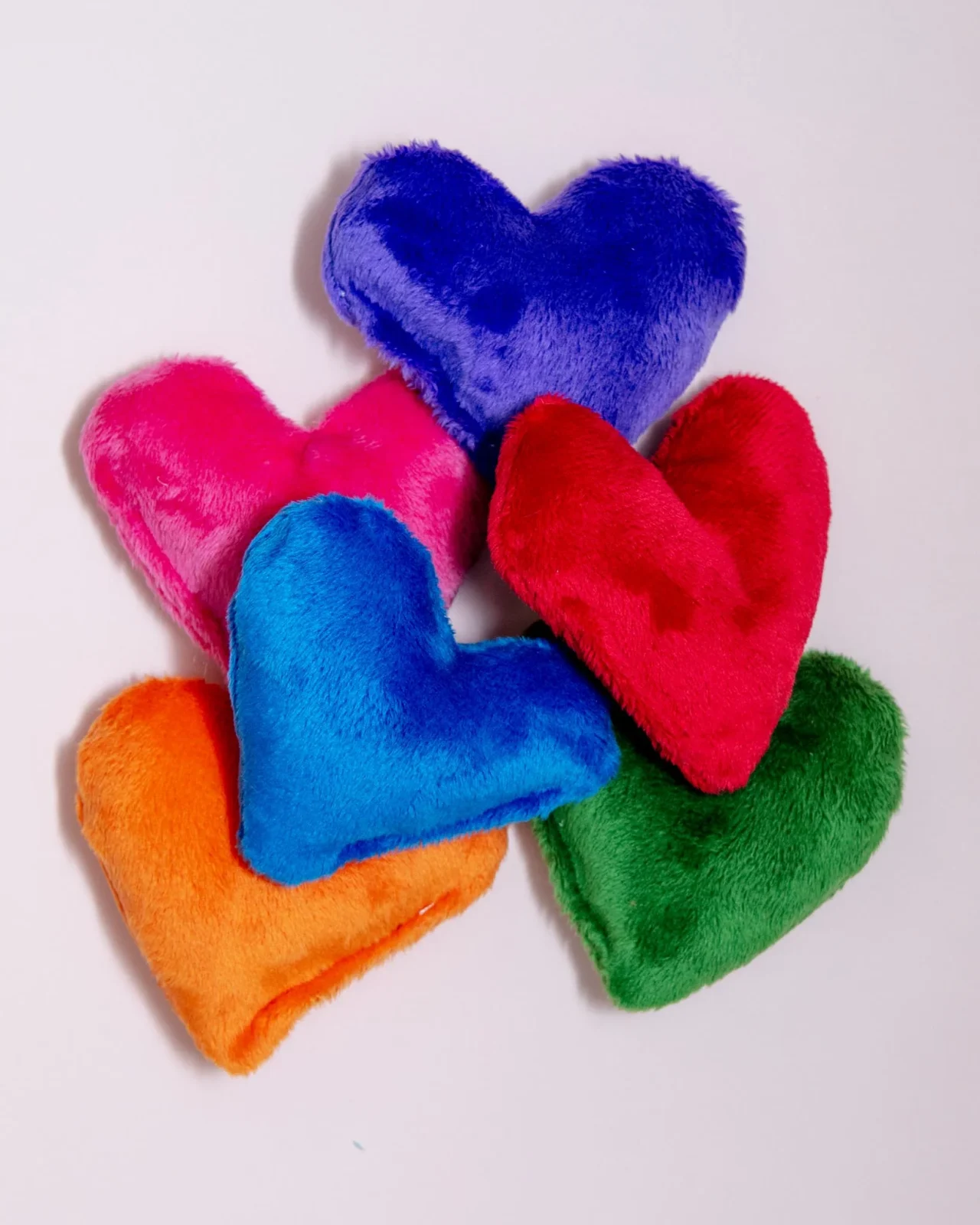 Mini Heart Squeaky Plush Dog Toy - Image 2