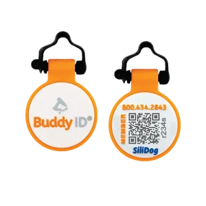 Silent Silicone Collar Tag by BuddyID