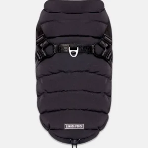 Harness Puffer Dog Jacket in Black (FINAL SALE)