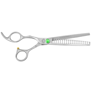 7" 18T Straight Left-Handed Chunker Shears by PetStore.Direct