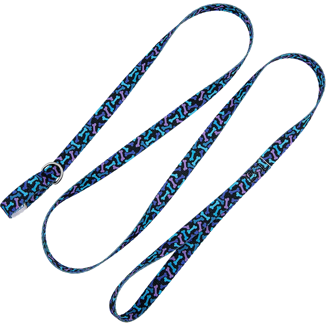 5ft Slip-Lead Leash Colorful Bones by Groom Loop