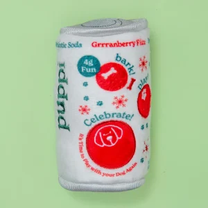 Puppi Grrranberry Fizz Plush Dog Toy