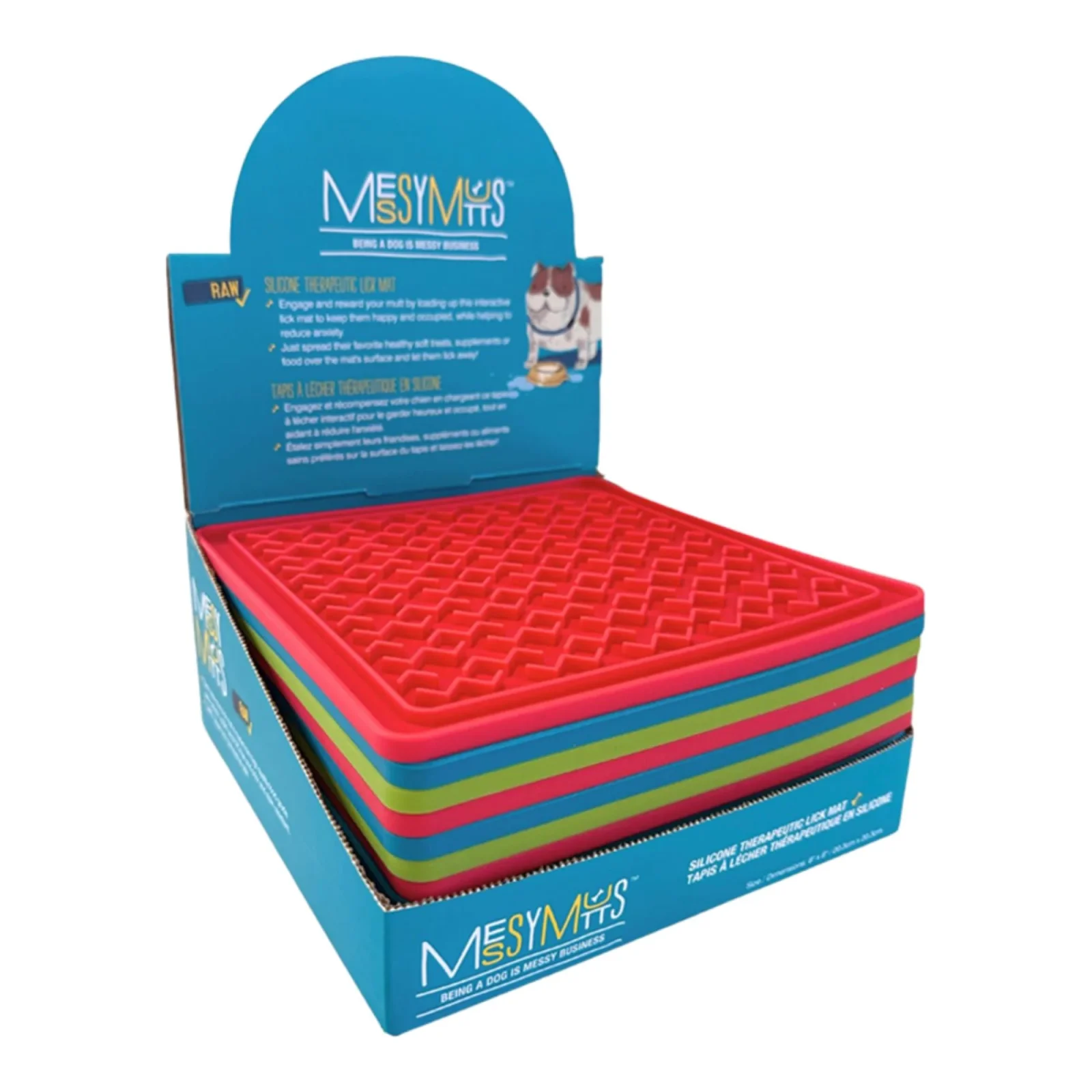 Messy Mutts Dog Silicone Interactive Feeder Counter Display - 12 ct