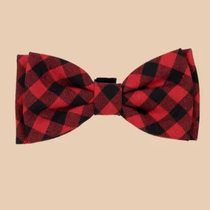 Dignified Dog Bow Tie in Buffalo Plaid