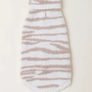 CozyChic Dog Sweater in Cream & Tan Tiger Stripes