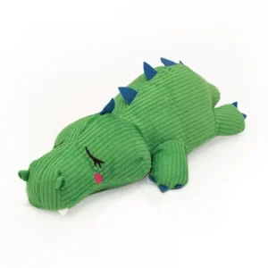 Snooziez Alligator Plush Dog Toys with Silent Shhhqueaker