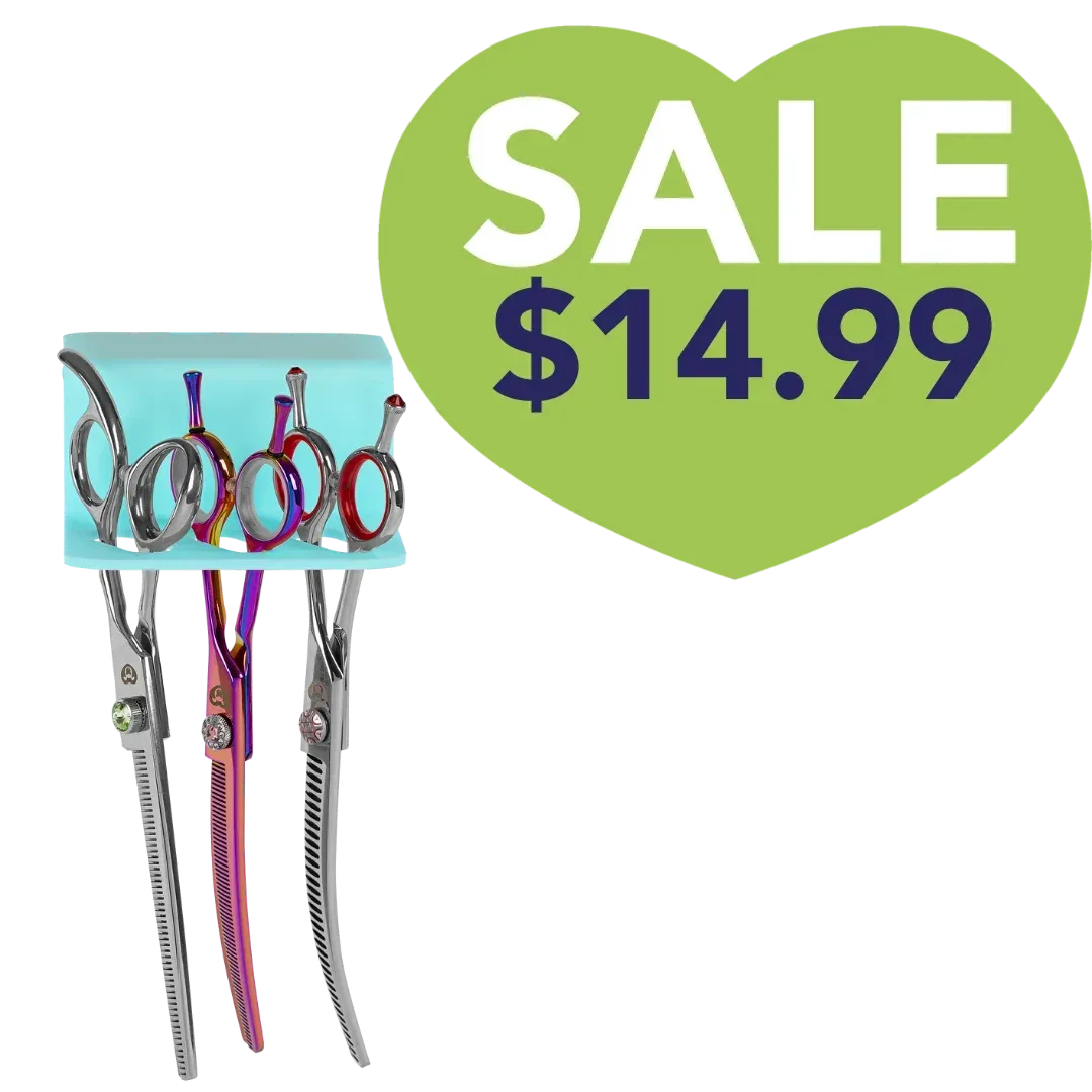 Secure Stick 3 Shear Holder Aqua by PetStore.Direct