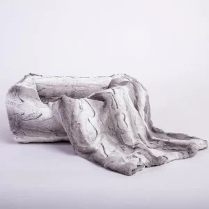 Cashmere Collection Faux-Fur Dog Bed in Soft Grey (Custom/Direct-Ship) (Made in the USA)