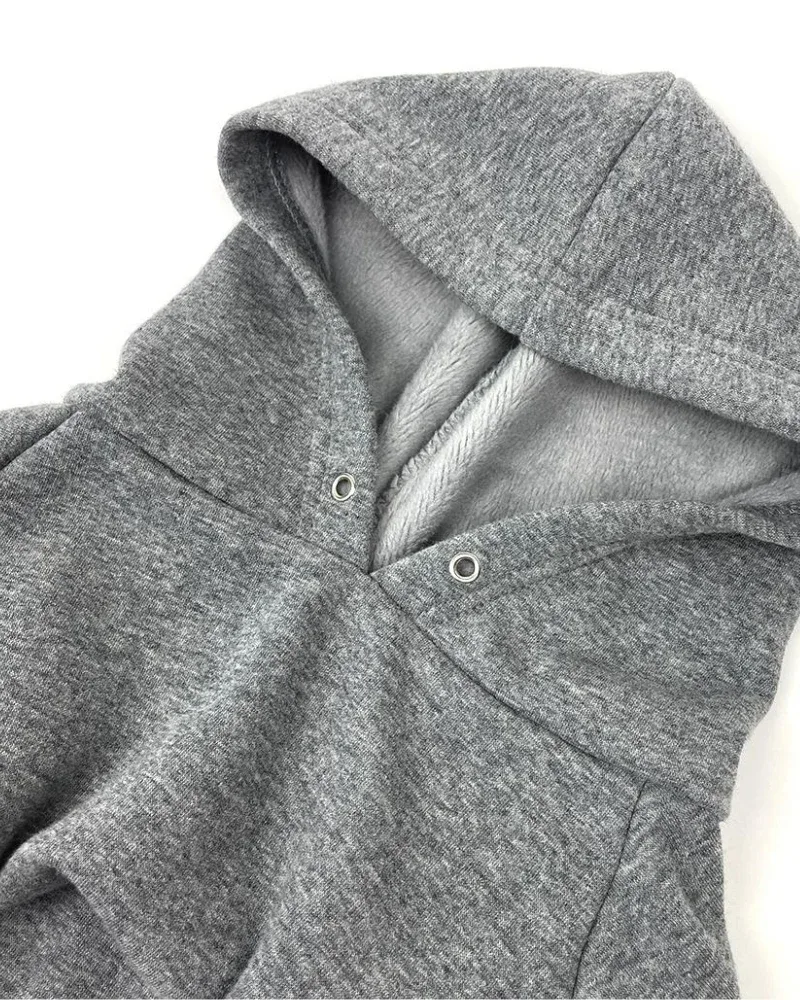 Pullover Dog Hoodie in Grey (FINAL SALE) - Image 2
