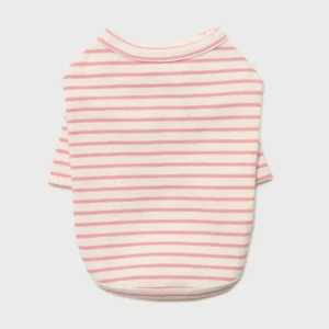 Striped Dog T-Shirt in Pink (FINAL SALE)