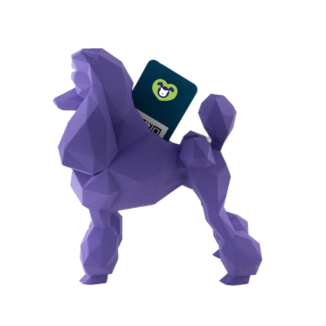 Poodle Business Card Holder Purple by Kumpe3D - Image 2