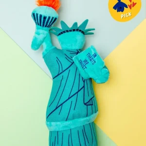Statue of Liberty Squeaky Plush Dog Toy