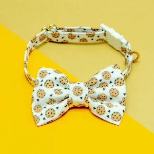Cookies + Milk Cat Collar and Bowtie Set (Made in the USA)