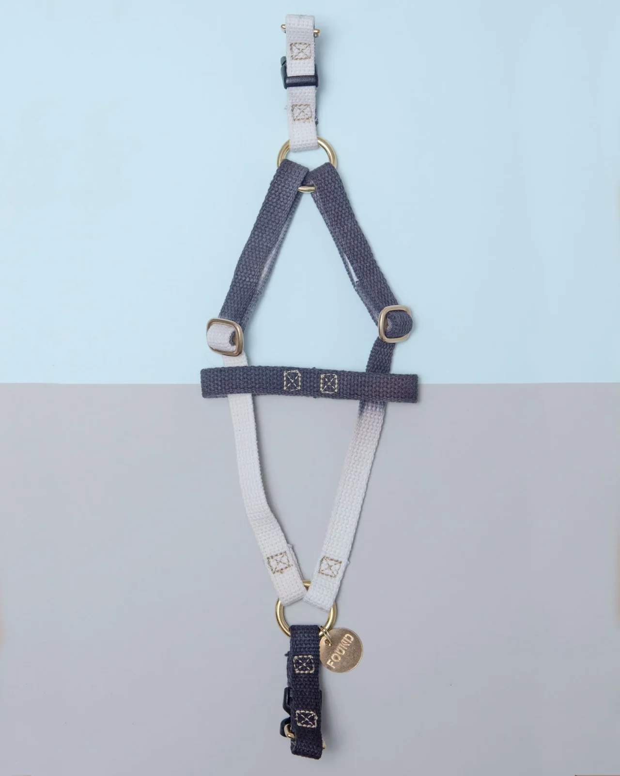 Cotton Webbing Dog Harness in Grey Ombré (Made in the USA) (CLEARANCE) - Image 2