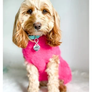 Hot Pink Fluffy Dog Sweater (FINAL SALE)