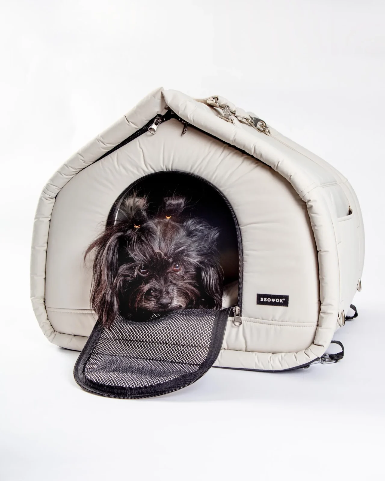 2-In-1 Pet Bed w/ Handles in Black or Beige (FINAL SALE)