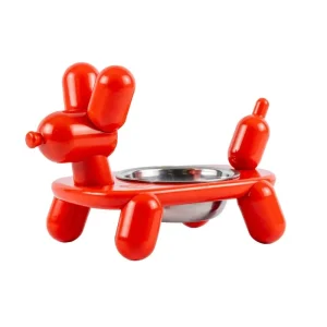 Balloon Dog Elevated Pet Bowl