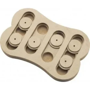 Spot Seek-A-Treat Shuffle Bone Dog Toy Tan 1ea