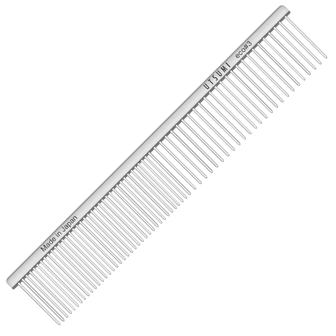 7.5" Half & Half Comb Silver by Utsumi