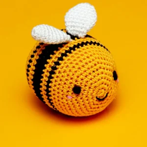 Bizzy the Bee Organic Cotton Knit Dog Toy