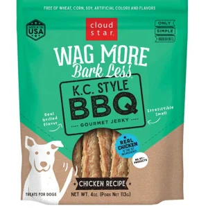 Wag More Bark Less Dog Jerky Grain Free K.C. Style Chicken 10oz.