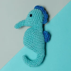Salty the Seahorse Organic Knit Dog Toy