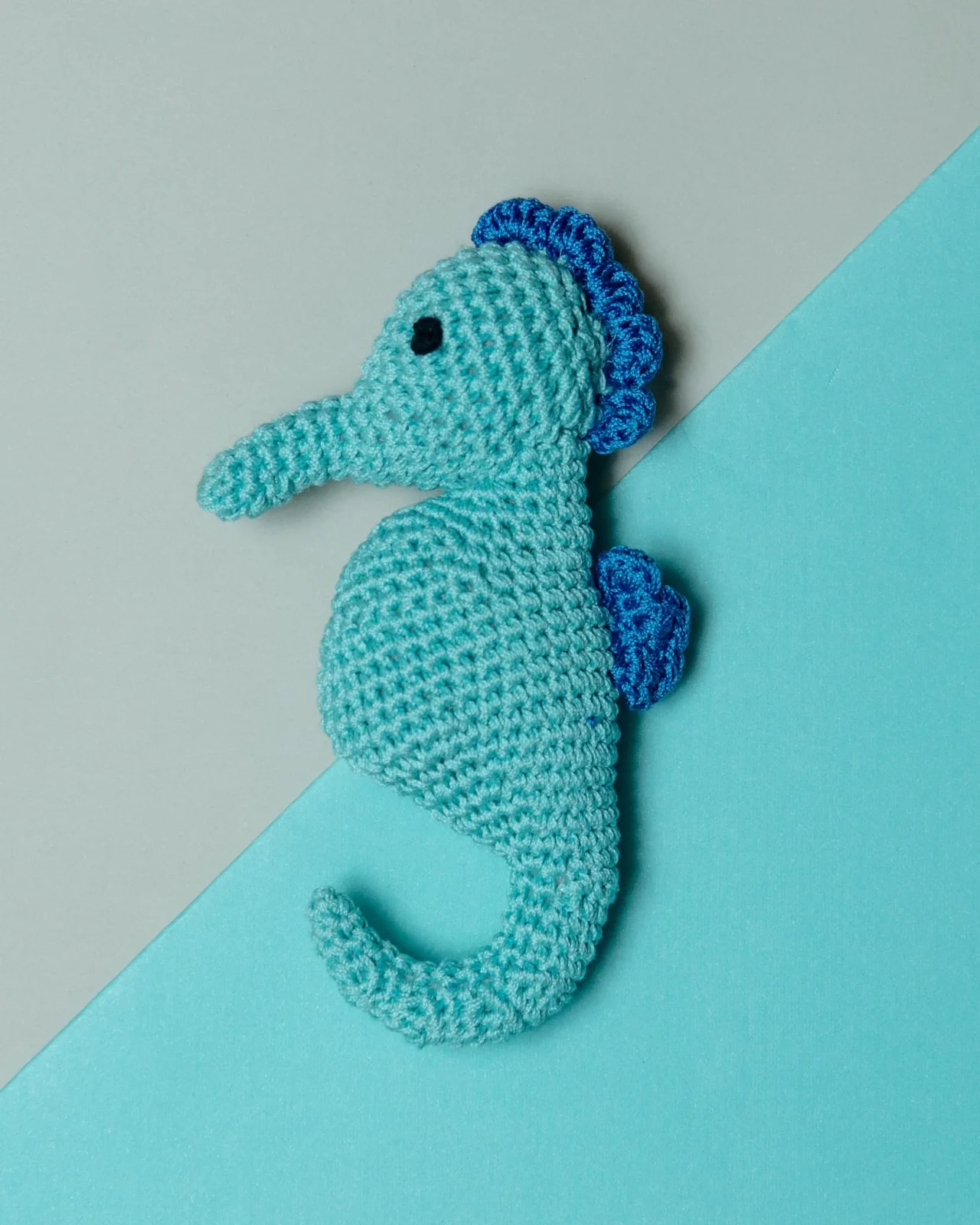 Salty the Seahorse Organic Knit Dog Toy