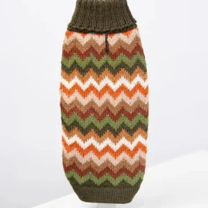 Forest Chevron Alpaca Knit Dog Sweater (FINAL SALE)