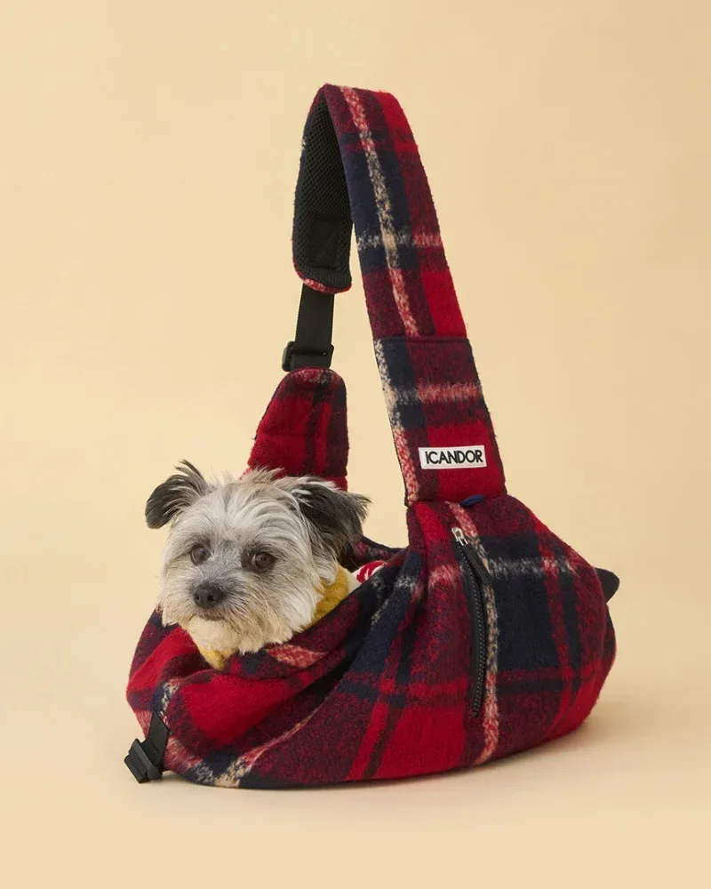 Dumpling Dog Sling Bag in Edinburgh Check - Image 2