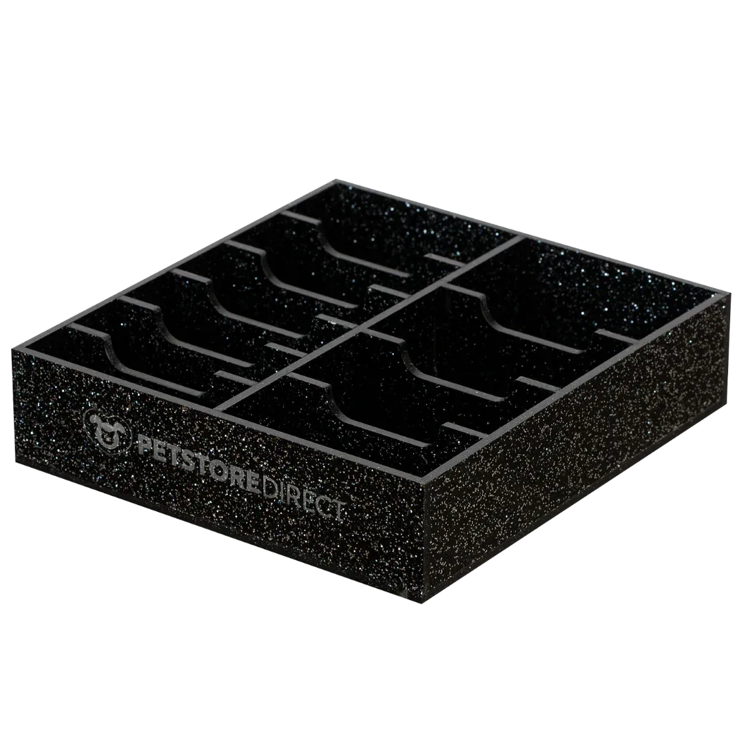 Wide 10 Blades Holder Sparkle Black by PetStore.Direct - Image 2
