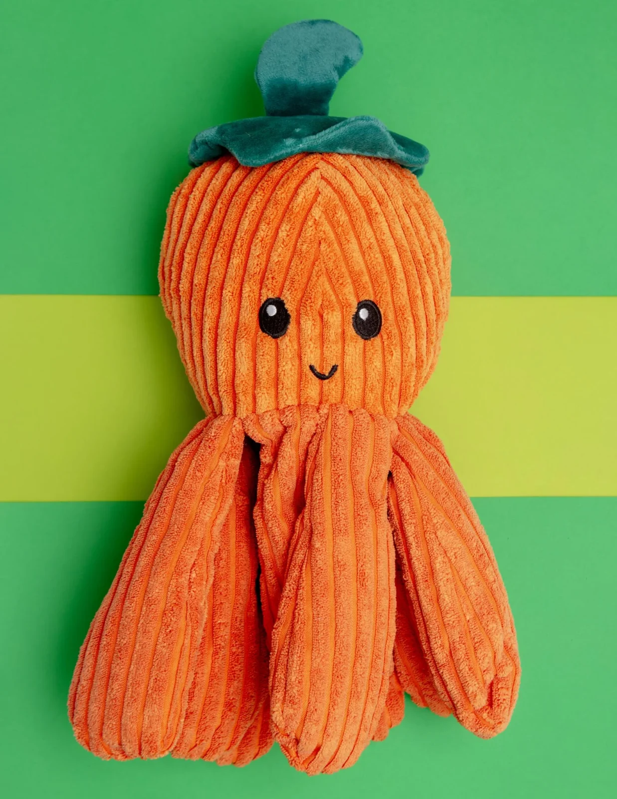 Polypus Pumpkin Crinkle & Squeak Plush Dog Toy - Image 2